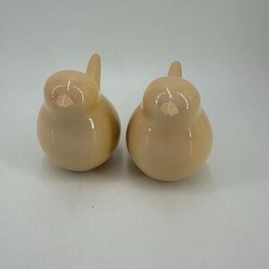Set of 2 Mid-Century Modern Yellow Bird Figurines Ceramic/Resin Home Decor